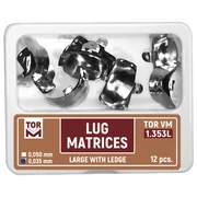 TOR-Lug- Cut embossed metal matrices with gum extension, 35 micron, 12 pieces, wide Large