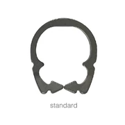 Divided metal adhesive clamping ring, 1 piece, with 1 projection, standard,, wedge-shaped