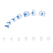  Matrici cervicale transparente, 100 bucăți (7 tipuri)