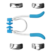 Szekcionált domborított fém matrica induló készlet, 30 db matrica + 1 db M2 kék tappancsos gyűrű