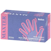 Maxter™ Gants d'examen médicaux en nitrile, sans latex et sans poudre, bleu - 200 pièces Maxter™ Gants d'examen médicaux en nitrile, sans latex et sans poudre, bleu - 200 pièces
