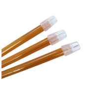 Saliva ejector, orange, with removable cap, 15 cm - 100 pieces