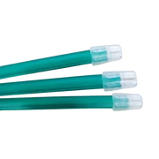 Saliva ejector, green, with removable cap, 15 cm - 100 pieces