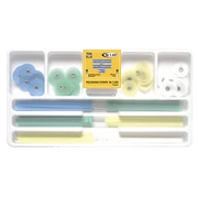 TOR - Large polishing set for fine finishing, polishing discs 14mm (48 pieces) and polishing belt (75 pieces)