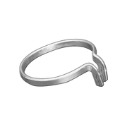 TOR - DOMBORÍTOTT félkörös FÉM PONY MATRICA SZORÍTÓGYŰRŰ, 1 db