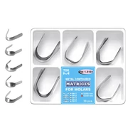 TOR - Set matrici metalice circulare în relief pentru molari, 35 microni, 30 bucăți