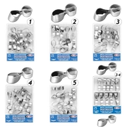 TOR - Embossed metal matrices with clamp for molars, 0.035mm, 10 pieces - in various designs