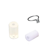 TOR - Divided matrix ring feet, white and transparent, cylinder, 20-20 pieces, autoclavable, silicone rubber