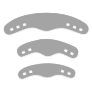 Félkörös matrica, 20 db, fém, molaris, 2x3 lyukú, 0,04 mm vastag