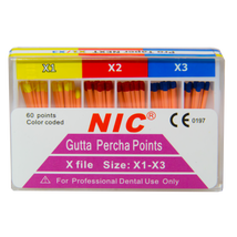 GUTTAPERCHA -  X-File (Protaper next) - 60 db-os, színjelzett -  X1-X3
