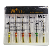 W-file (Waveone) set 21-40, 25 mm, 6 db gépi tű, M-wire NiTi
