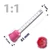 Keverőcsőrök, 50 db, pink, nem csúcsos, 1:1, 83 mm