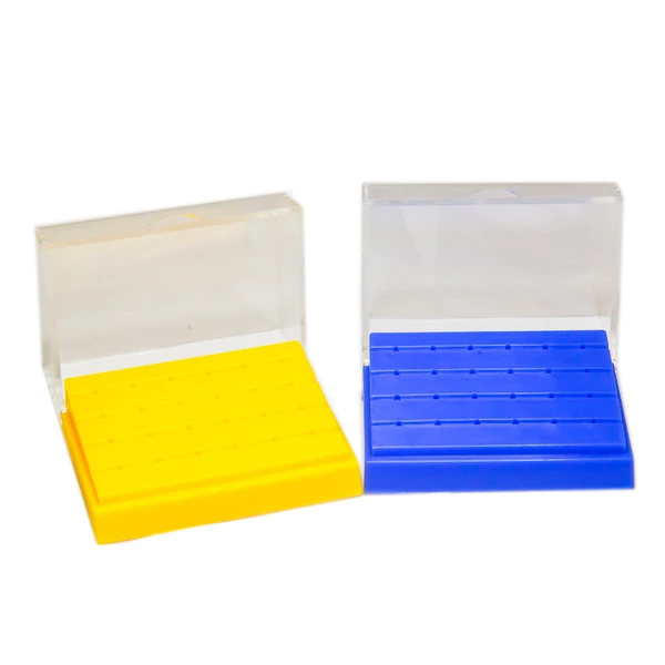 Fúrótartó 24 FG lyukkal, műanyag, 121°C-ig autoklávozható - többféle választható színben