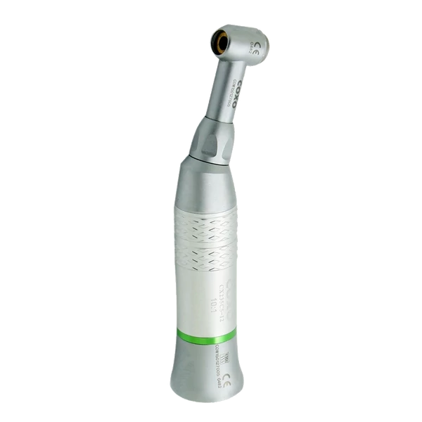 Endodonciás lassító könyök, 10:1, nem fényes, kézi tűk befogására, 45°-os oda-vissza forgással