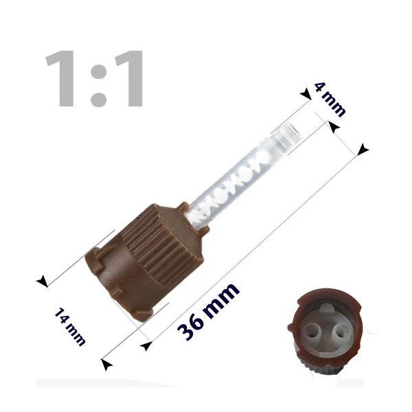 Keverőcsőrök, 50 db, barna, nem csúcsos végű, 1product, 36 mm