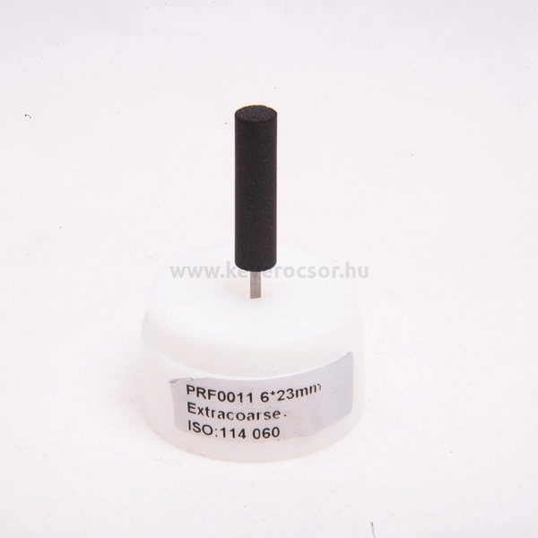 Gumi polírozó, fekete, 10 db hosszú henger (nudli), extrakemény, 6x23mm, mandrel nélkül, ISO: 114 544, 20-30 000 rpm