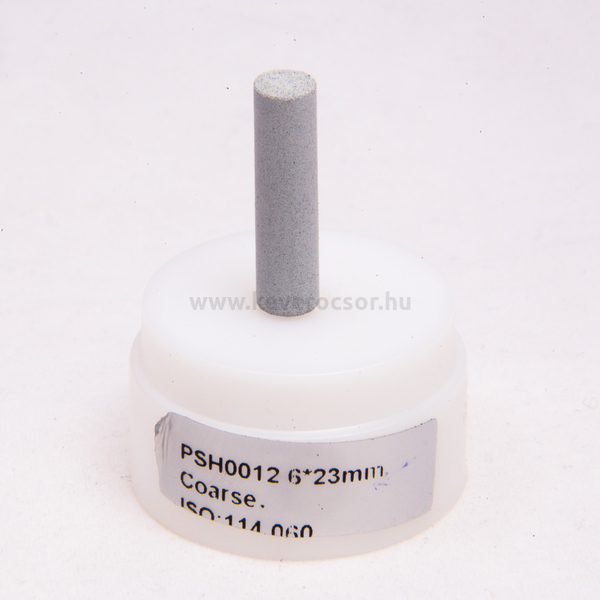 Kerámiás gumi szilikonból, 10 db, szürke, kemény, henger (nudli) forma, 6x23mm, mandrel nélkül, ISO: 114 060, 15-30 000 rpm