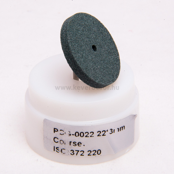 Kerámiás kő zöld, 12 db, durva, 22mm x 3 mm, ISO 372 220, HP, 15-30 000 rpm, mandrel nélkül