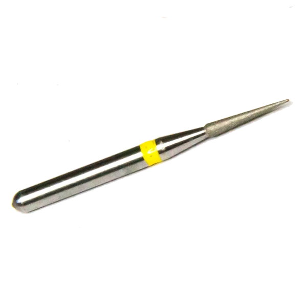 Gyémánt, sárga, rövid, tűhegyes, finírozó, 1 db, FG befogású