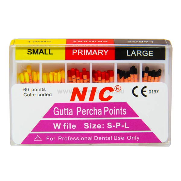 GUTTAPERCHA - W-file (Waveone) - 60 db-os, színjelzett, S-P-L