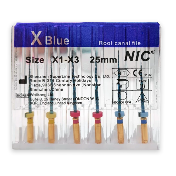 X-file (Protaper Next) set X1-X3 ( 6 gépi tű), 25 mm, M-wire NiTi