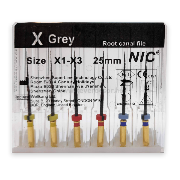 X-file (Protaper Next) set X1-X3 ( 6 gépi tű), 25 mm, M-wire NiTi