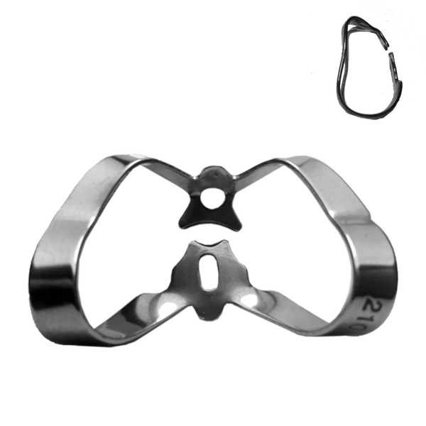 Kofferdam kapocs, Ivory, 1 db, szárnyas, 210-es tipus, felső és alsó front