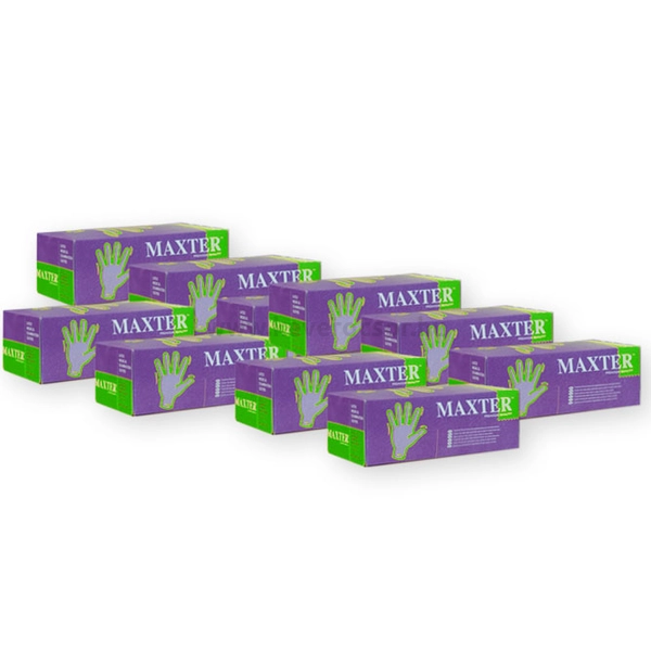 10 doboz Maxter púderes kesztyű (=10x100 db) öt méretben választható