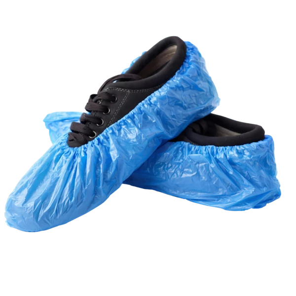 Cipővédő lábzsák, egyszer használatos, kék színű, 100db