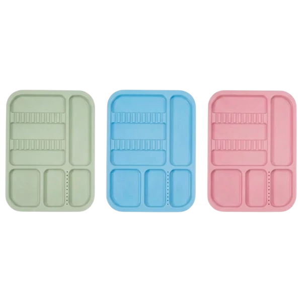 Tavă, nedividată, autoclavabilă, din plastic, albă, 20x10x2,5 cm, 1 buc