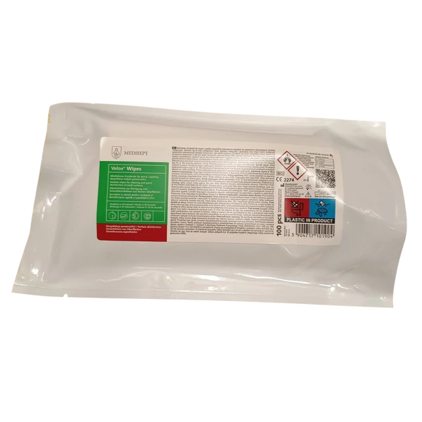 FrontER AlsuWipes șervețele dezinfectante pe bază de alcool pachet de reumplere, 100 buc.