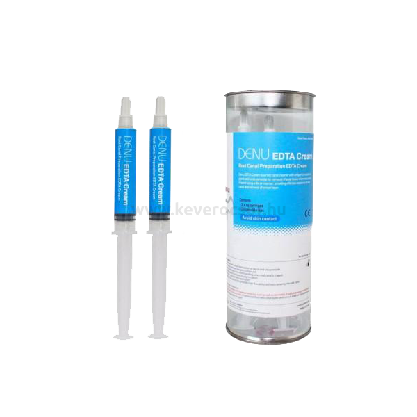 DENU EDTA krém, 2x6 g (= 2x4 ml) gyökércsatorna kémiai feltágítása, sikosítása