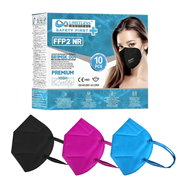 Măști Limitless FFP2, 10 bucăți - în diferite culori