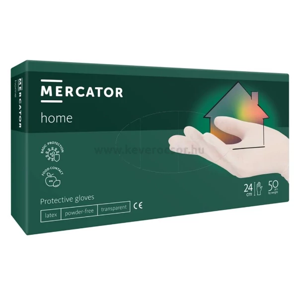 MERCATOR HOME púdermentes latex kesztyű