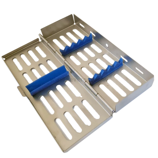Sterilizáló fém kazetta, 5 műszernek, 17x188x70 mm