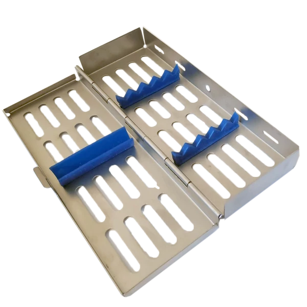 Caseta de sterilizare din metal, pentru 5 instrumente, 17x188x70 mm
