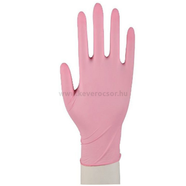 NITRIL Rózsaszín Kesztyű érzékeny bőrűek számára, latex- és púdermentes, kék, 100 db - többféle választható méretben 