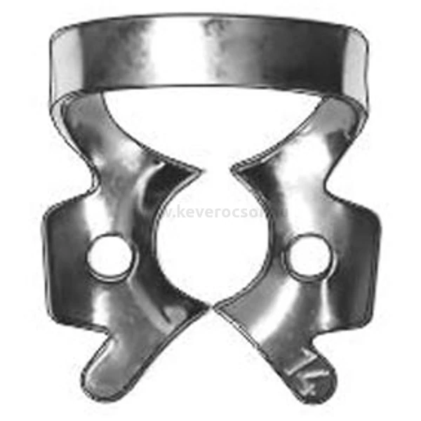 Symmetrical Clamp (winged clamp with angular "jaws", for molars with damaged coronal part or mesial paries), #14 type