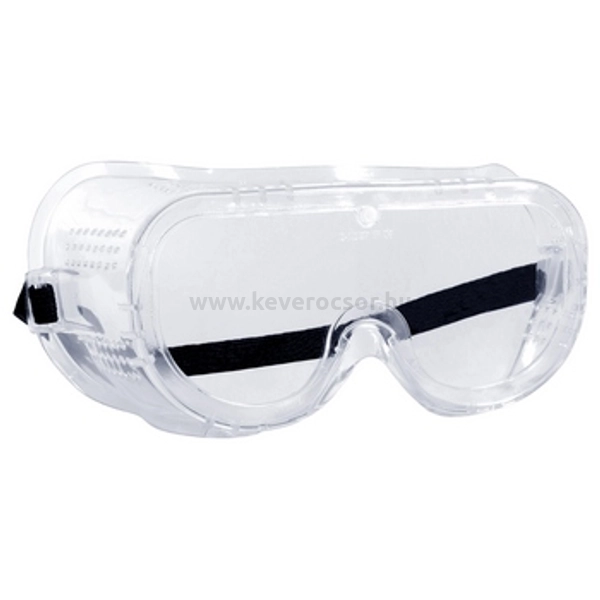 MONOLUX transzparens védőszemüveg, gumis rögzítés, oldalvédelemmel, 1 db