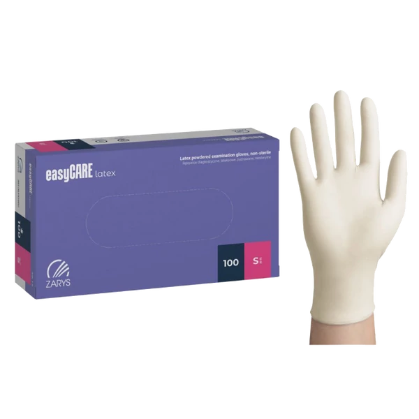 ZARYS easyCARE púderes latex kesztyű, 100