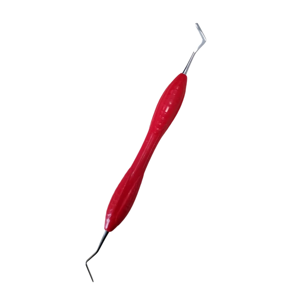 Kétvégű Steaguri piros gumi markolattal, 1 db