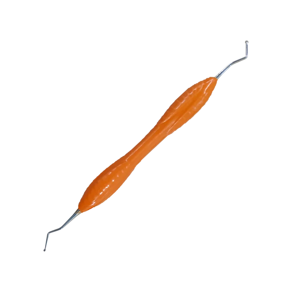 Excavator, cu două capete, mâner din cauciuc portocaliu