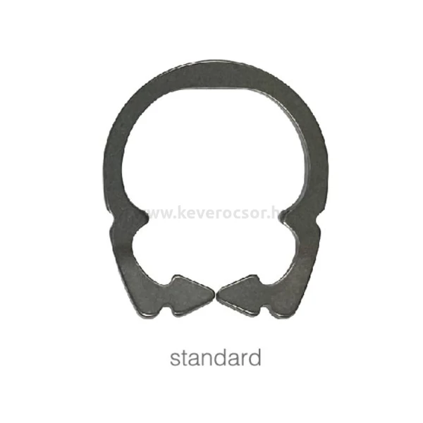 Divided metal adhesive clamping ring, 1 piece, with 1 projection, standard,, wedge-shaped