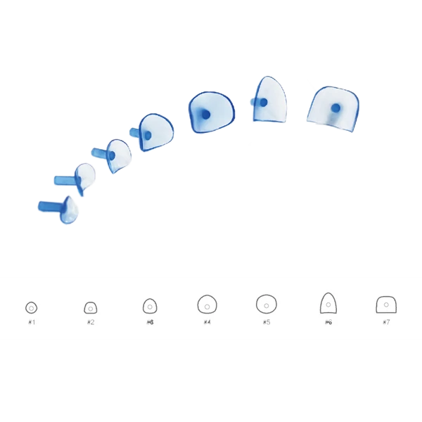  Matrici cervicale transparente, 100 bucăți (7 tipuri)