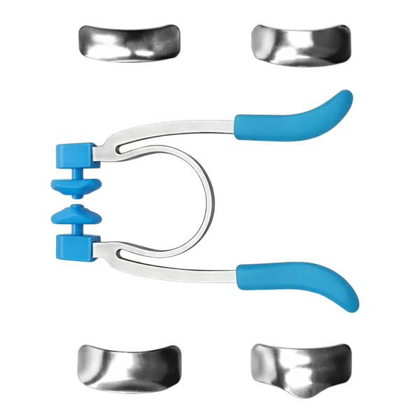 Szekcionált domborított fém matrica induló készlet, 30 db matrica + 1 db M2 kék tappancsos gyűrű