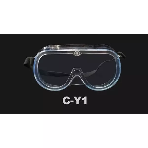 COXO (CY-1) védőszemüveg simítózáras tasakban, transzparens, gumis rögzítés, 1 db