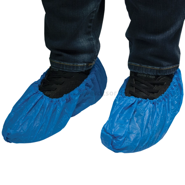 Cipővédő lábzsák, egyszer használatos, kék színű, 100db
