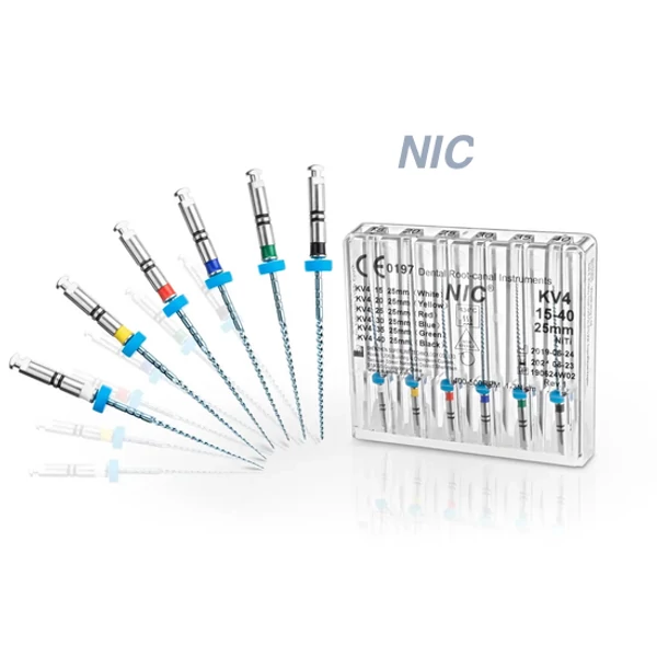 KV4 Filă albastră, 25 mm, NiTi, 6 bucăți - diferite dimensiuni