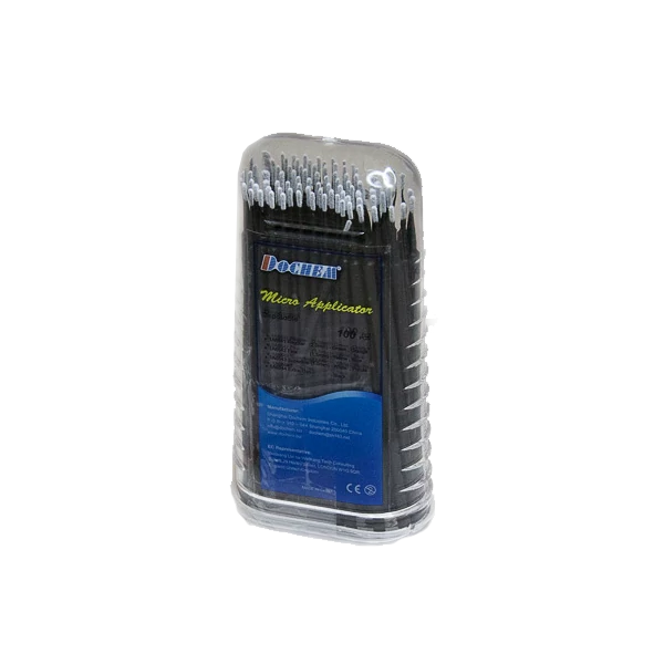 Aplicatoare în cutie, extra-subțiri și extinse, lungime 10 cm, 100 bucăți, negru