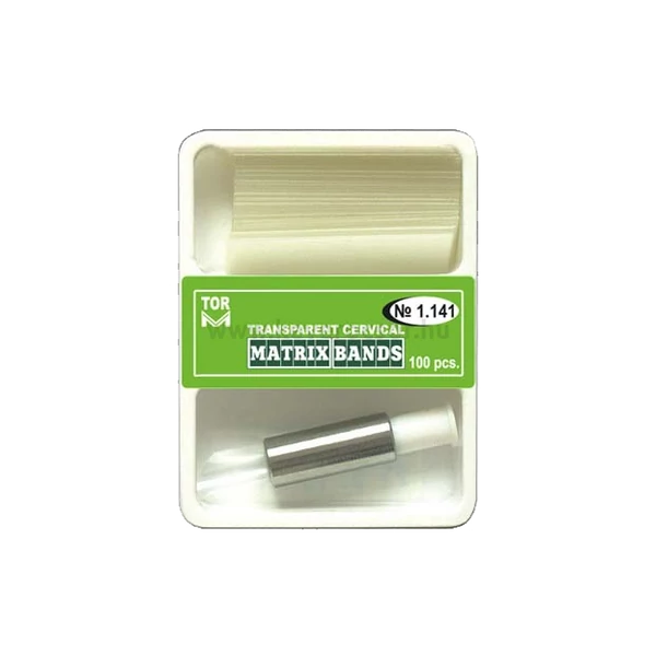 TOR - Transparent neck matrix set (100 pieces)+former and holder, 10x37mm